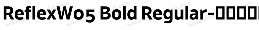 ReflexW05 Bold Regular字体转换